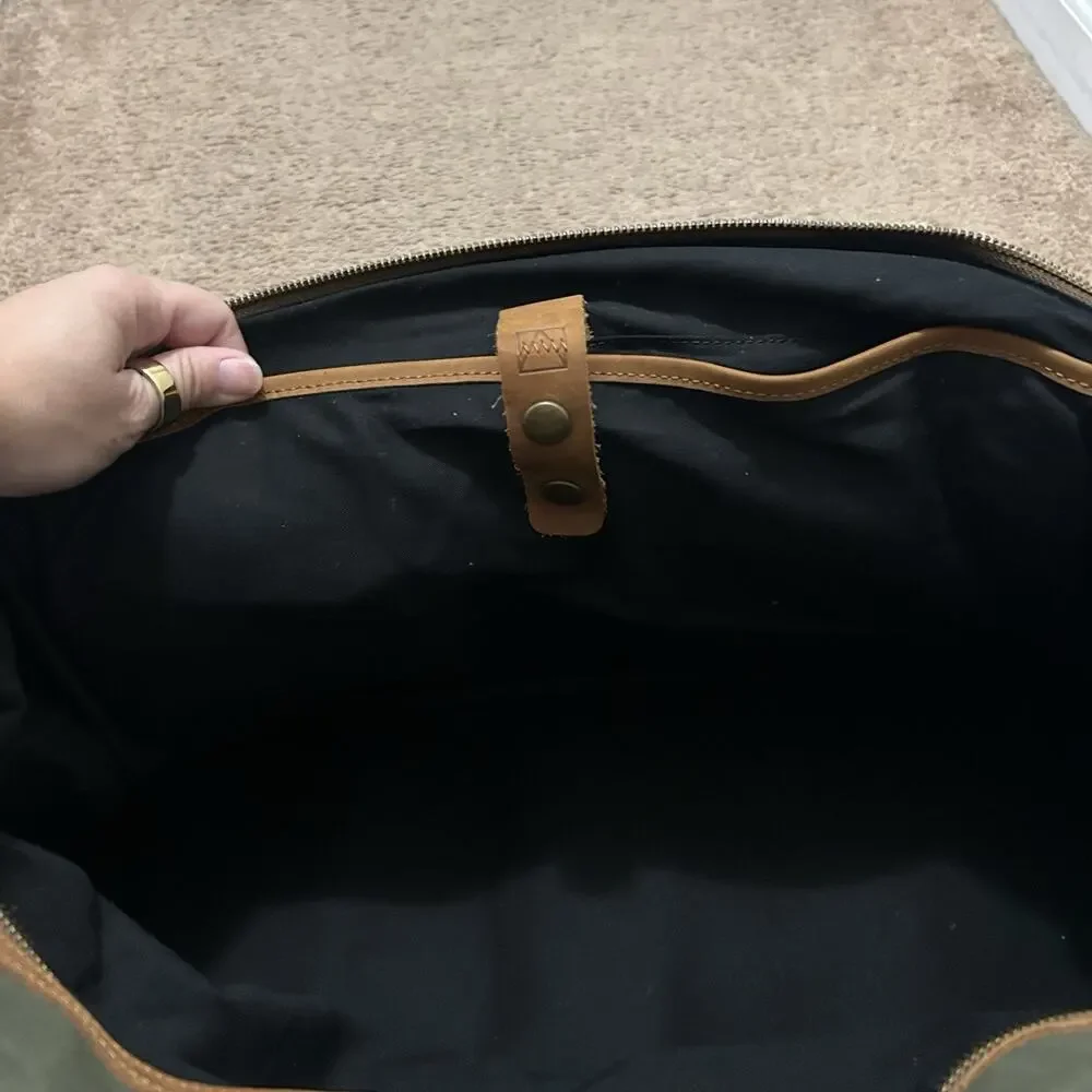 STUBBLE & CO Weekender Duffle Bag Canvas Leather w/ Shoulder Strap *LOGO